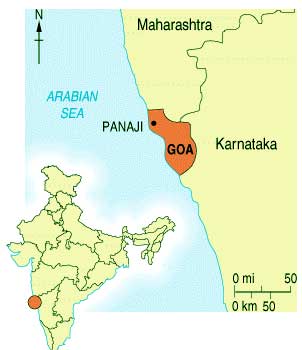 Map of Goa India - Goa Map India